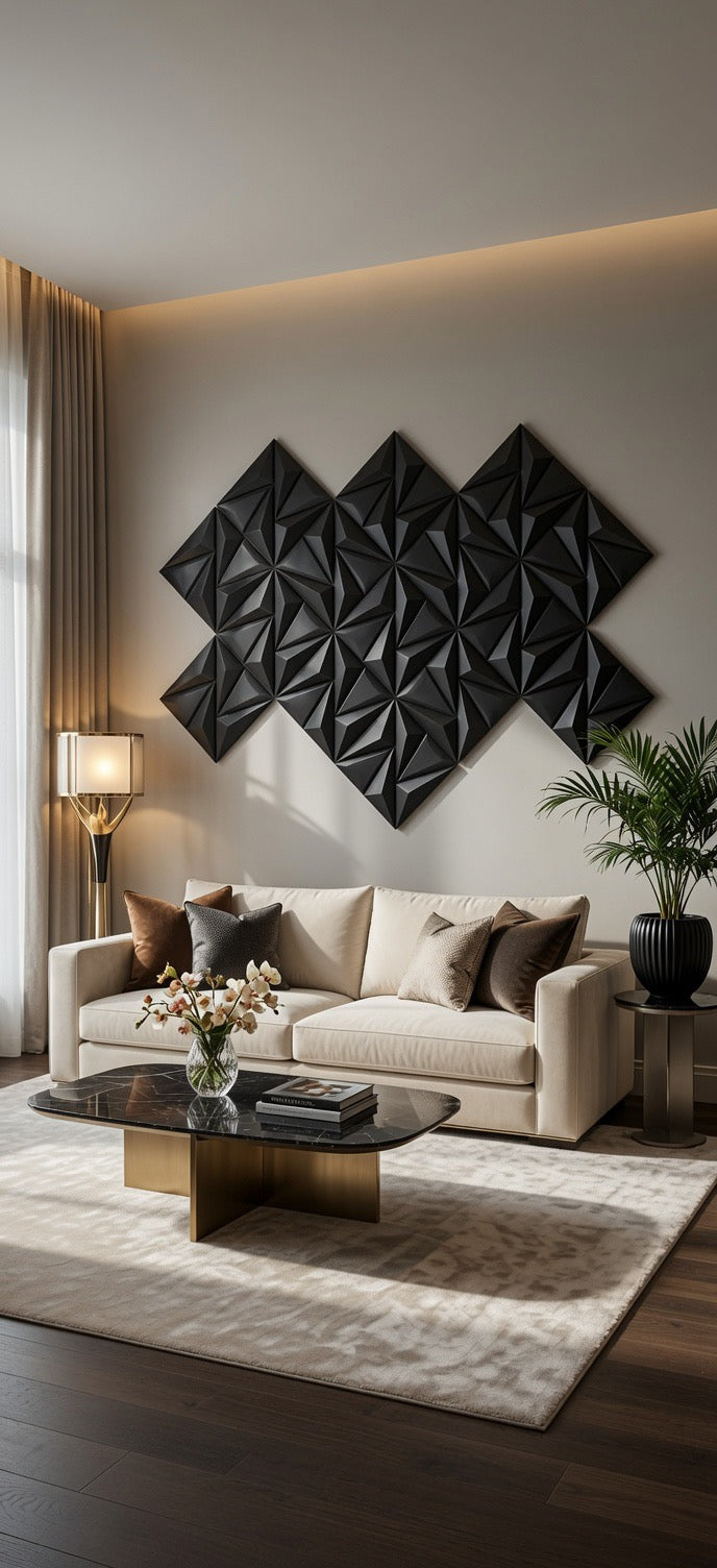 12 Self-Adhesive Sound-Absorbing Acoustic Panels