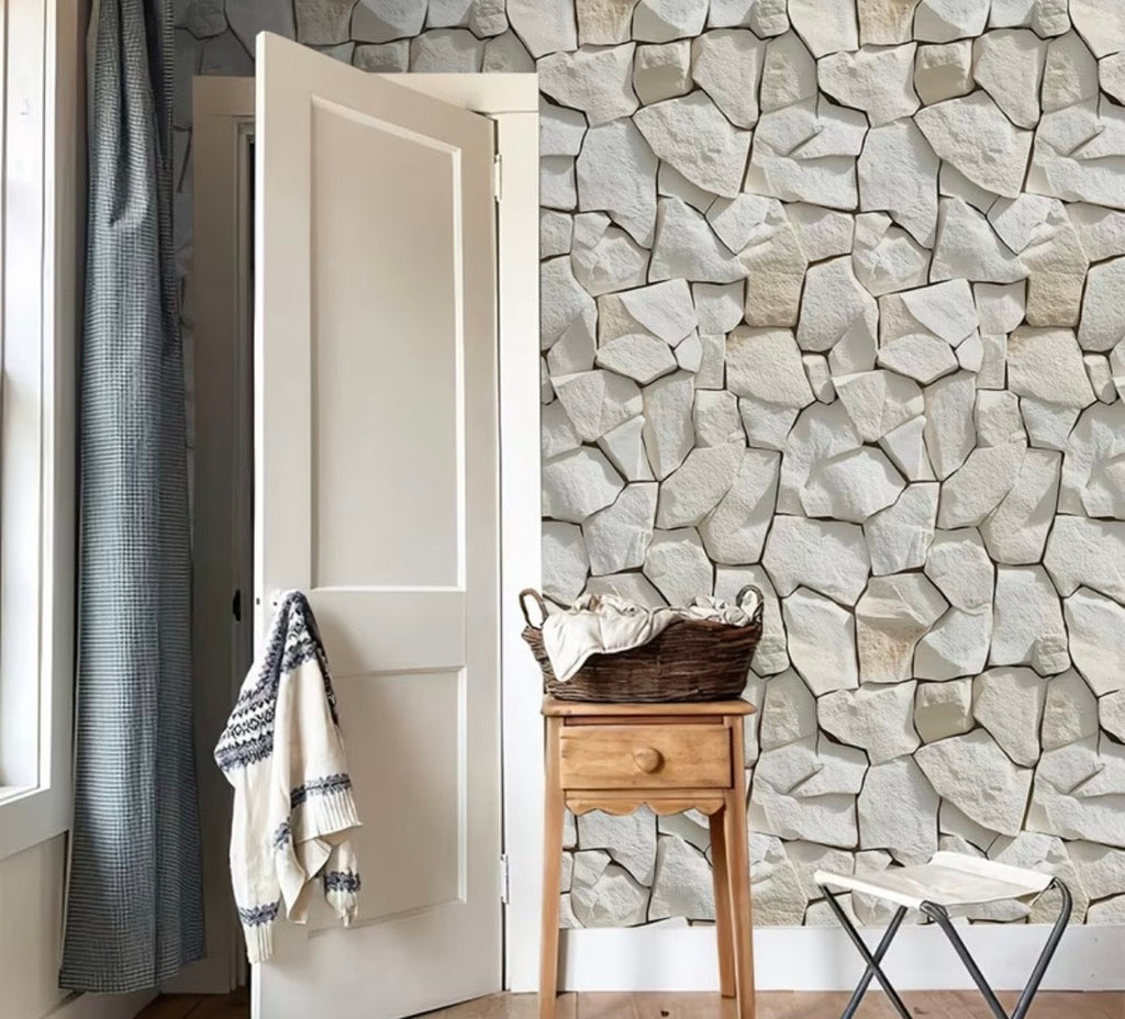 2D Self-Adhesive PVC Stone Pattern Wall Sticker – 45x300cm