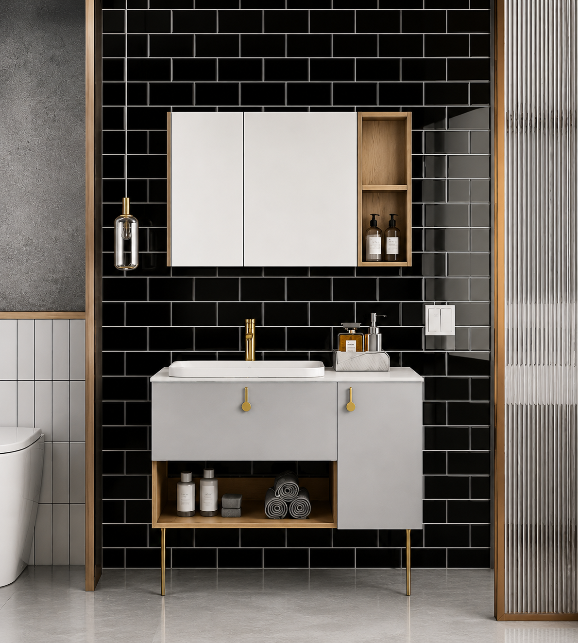 10pcs 3D Foam Wall Tiles - Self-Adhesive, Waterproof & Moisture-Resistant for Kitchen, Bathroom, Living Room & Balcony Decor