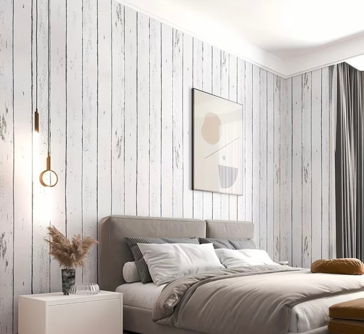 Black And White Wood Peel And Stick Wallpaper
