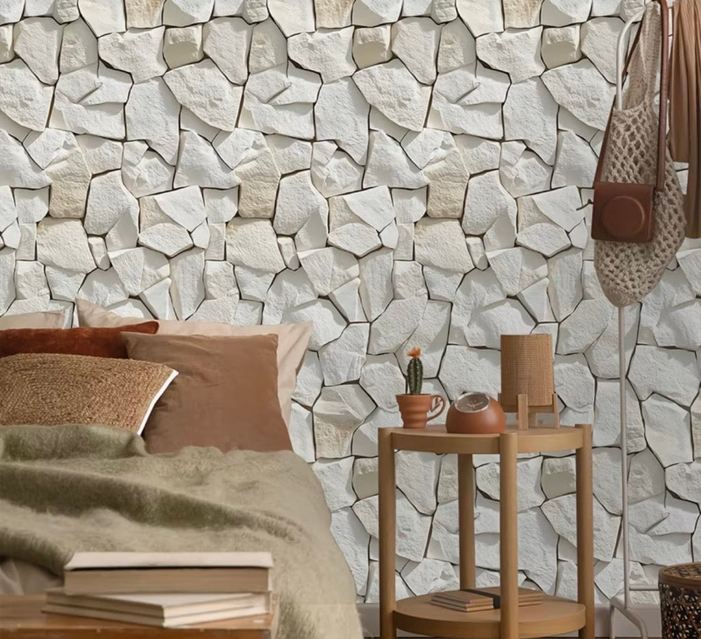 2D Self-Adhesive PVC Stone Pattern Wall Sticker – 45x300cm